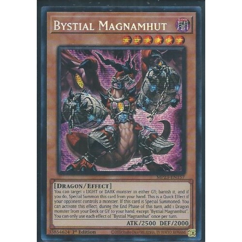 Yu-Gi-Oh! Card - Bystial Magnamhut - 1st Edition Prismatic Secret Rare MP23-EN157