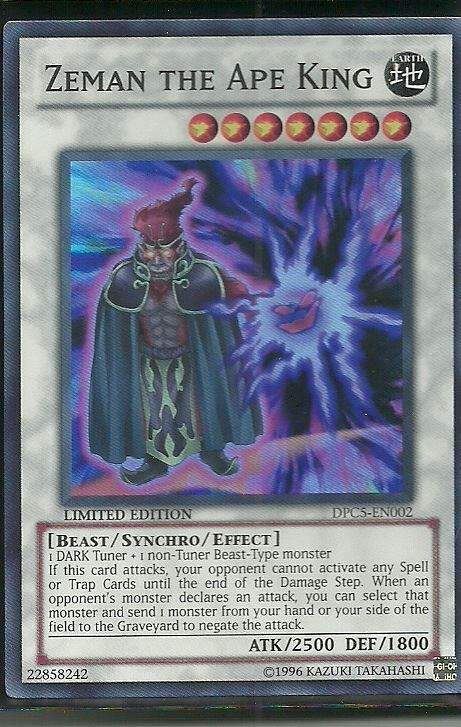 DPC5-EN002 ZEMAN THE APE KING , SUPER RARE FOIL