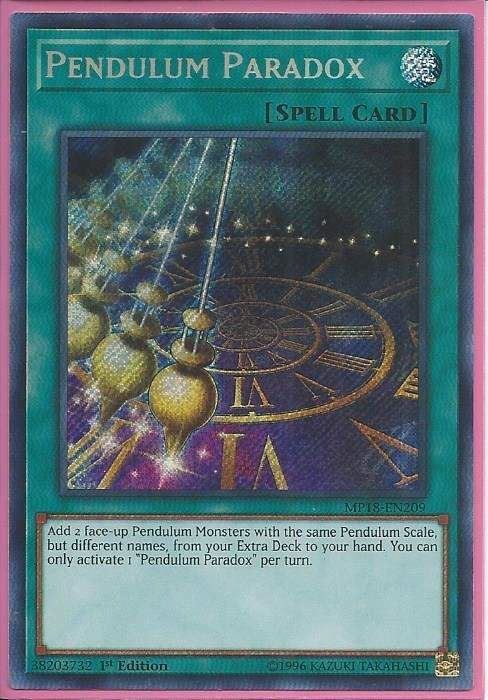 MP18-EN209 Pendulum Paradox – Secret Rare