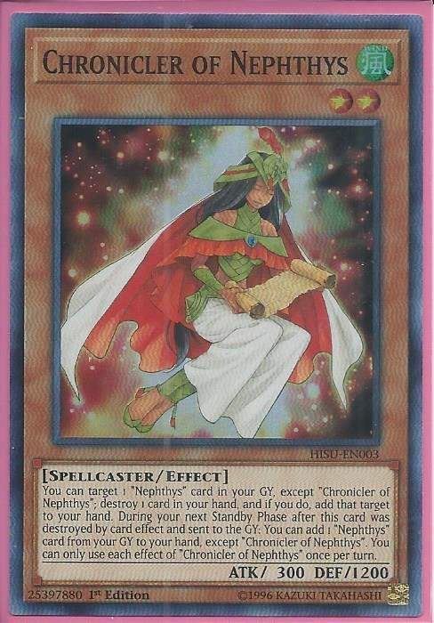 HISU-EN003 Chronicler of Nephthys – Super Rare
