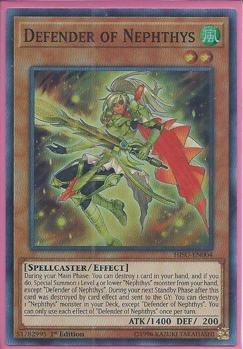 HISU-EN004 Defender of Nephthys – Super Rare