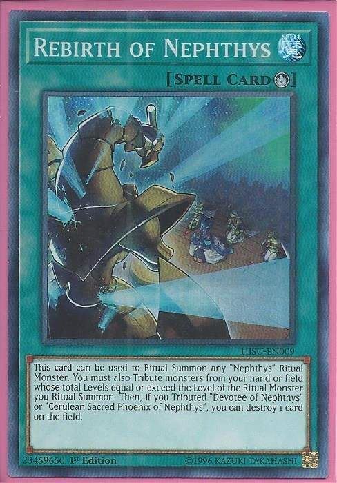 HISU-EN009 Rebirth of Nephthys – Super Rare