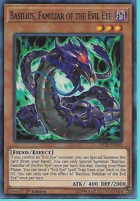 INCH-EN030 Basilius, Familiar of the Evil Eye – Super Rare