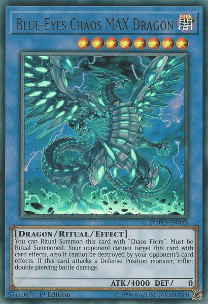 DUPO-EN048 Blue-Eyes Chaos MAX Dragon Ultra Rare - Bảo quản theo tiêu chuẩn M2SCCQ