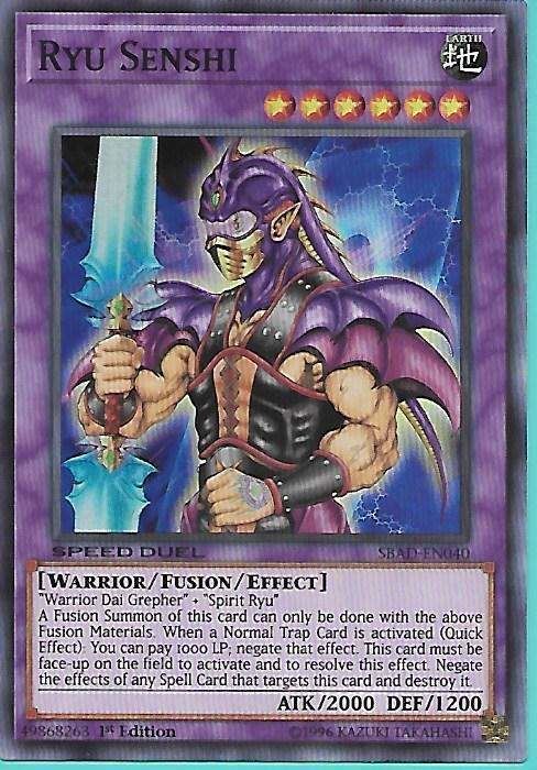 SBAD-EN040 Ryu Senshi – Super Rare