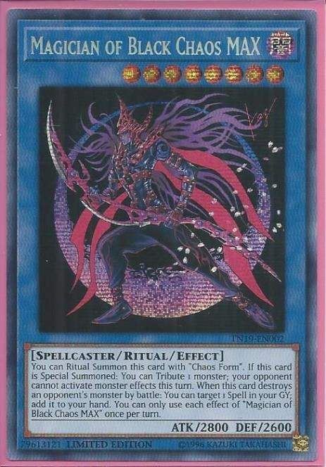 TN19-EN002 Magician Of Black Chaos MAX – Prismatic Secret Rare