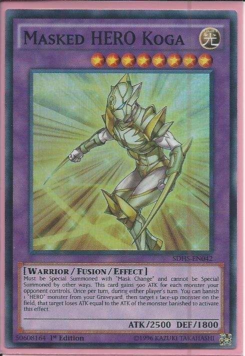 SDHS-EN042 Masked HERO Koga – Super Rare