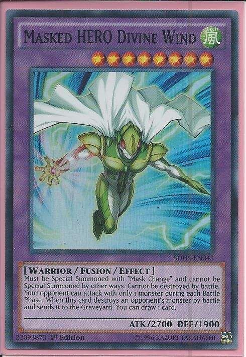 SDHS-EN043 Masked HERO Divine Wind – Super Rare