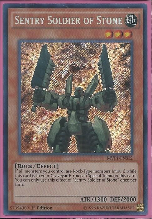 MVP1-ENS12 Sentry Soldier of Stone – Secret Rare