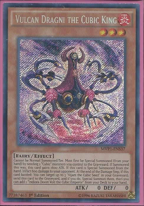 MVP1-ENS37 Vulcan Dragni the Cubic King – Secret Rare