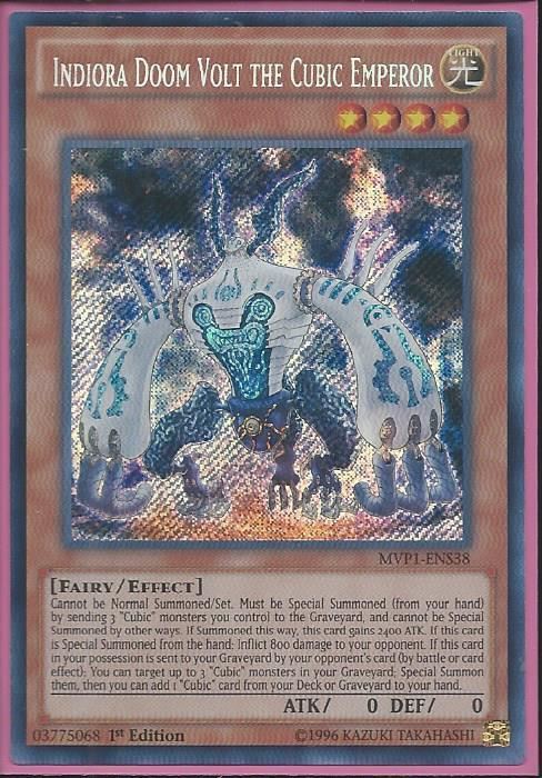 MVP1-ENS38 Indiora Doom Volt the Cubic Emperor – Secret Rare