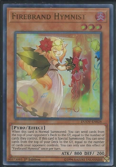 DUOV-EN028 Firebrand Hymnist - Ultra Rare