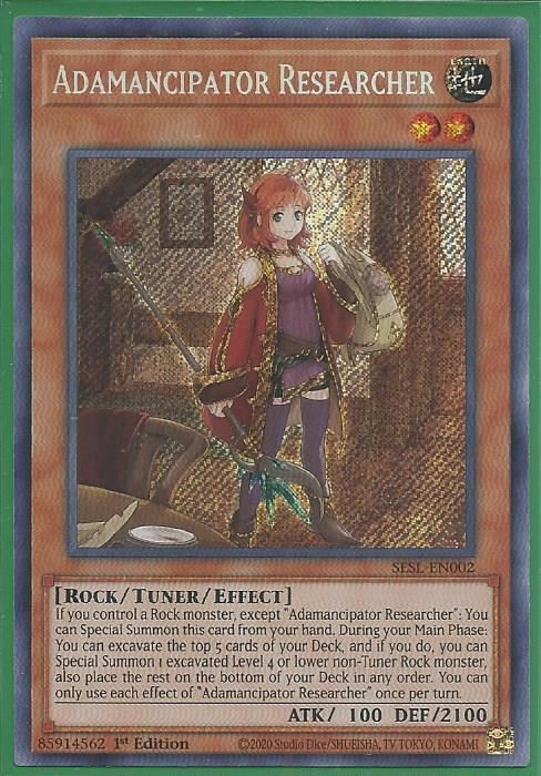 SESL-EN002 Adamancipator Researcher – Secret Rare