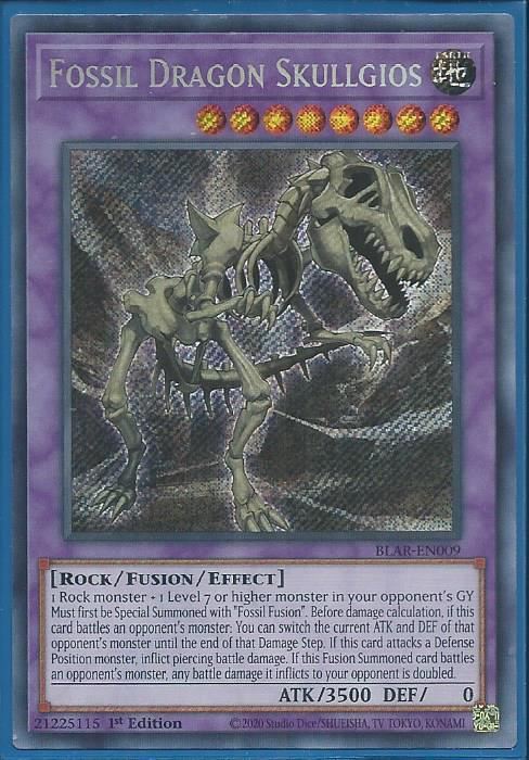 BLAR-EN009 Fossil Dragon Skullgios – Secret Rare