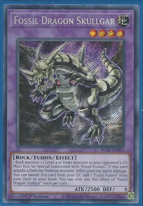 BLAR-EN010 Fossil Dragon Skullgar – Secret Rare