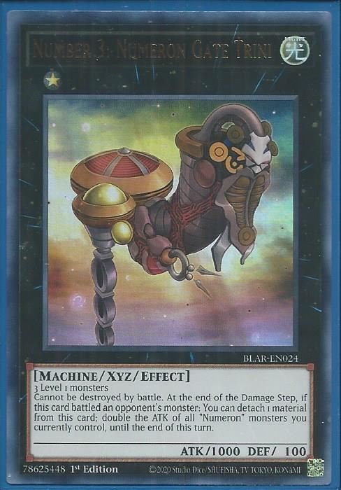 BLAR-EN024 Number 3: Numeron Gate Trini – Ultra Rare |