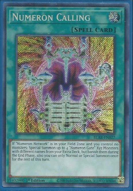 BLAR-EN027 Numeron Calling – Secret Rare