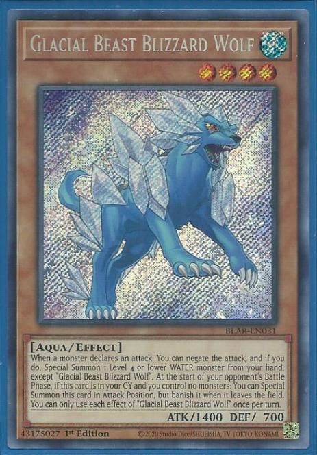 BLAR-EN031 Glacial Beast Blizzard Wolf – Secret Rare