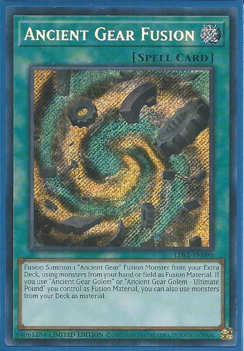 LDS1-EN090 Ancient Gear Fusion – Secret Rare (USA)