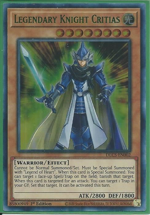 DLCS-EN002G Legendary Knight Critias – Ultra Rare GREEN