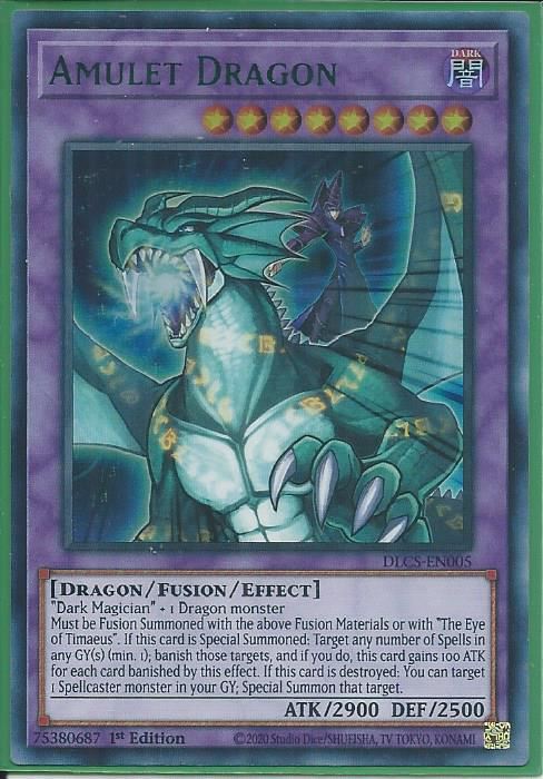DLCS-EN005G Amulet Dragon – Ultra Rare GREEN