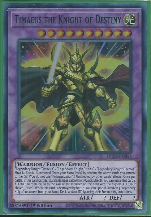 DLCS-EN054G Timaeus the Knight of Destiny – Ultra Rare GREEN
