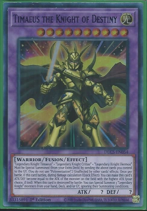 DLCS-EN054P Timaeus the Knight of Destiny – Ultra Rare PURPLE