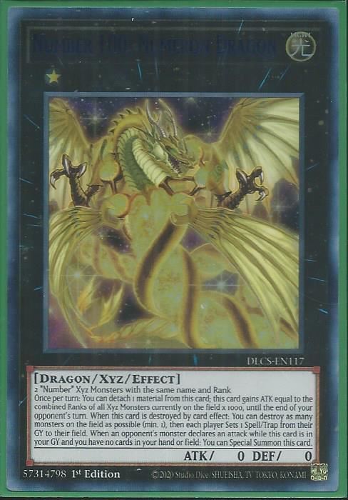 DLCS-EN117B Number 100: Numeron Dragon – Ultra Rare BLUE