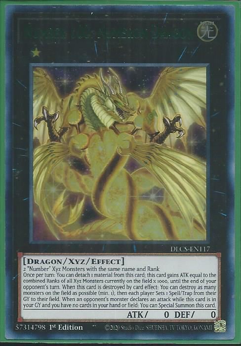 DLCS-EN117G Number 100: Numeron Dragon – Ultra Rare GREEN