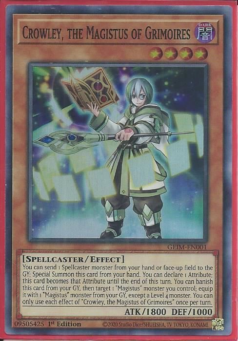 GEIM-EN001 Crowley, the Magistus of Grimoires – Super Rare