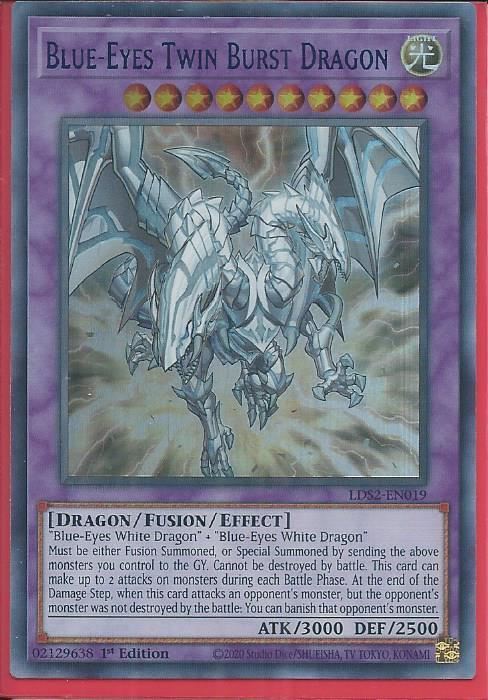 LDS2-EN019B Blue-Eyes Twin Burst Dragon – Ultra Rare BLUE |