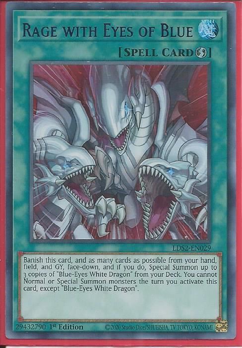 LDS2-EN029P Rage with Eyes of Blue – Ultra Rare PURPLE |