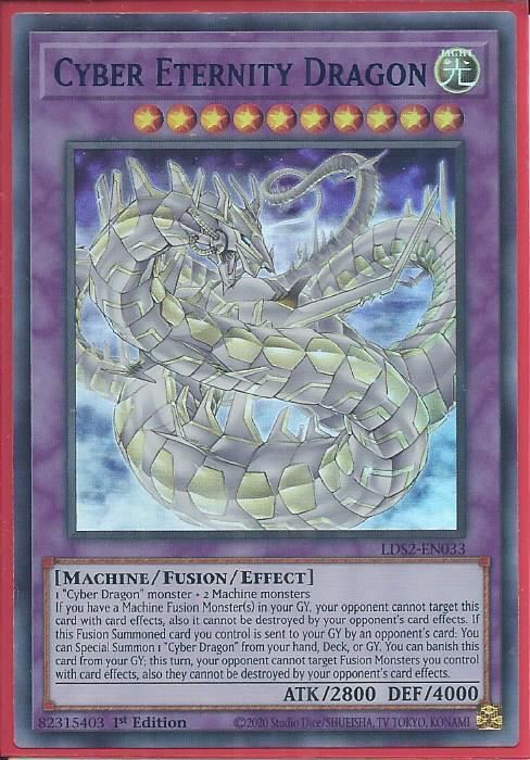 LDS2-EN033B Cyber Eternity Dragon – Ultra Rare BLUE |