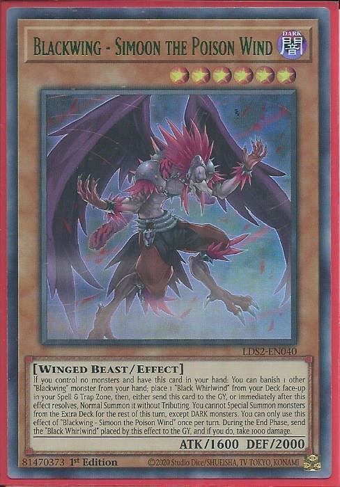 LDS2-EN040G Blackwing – Simoon the Poison Wind – Ultra Rare GREEN