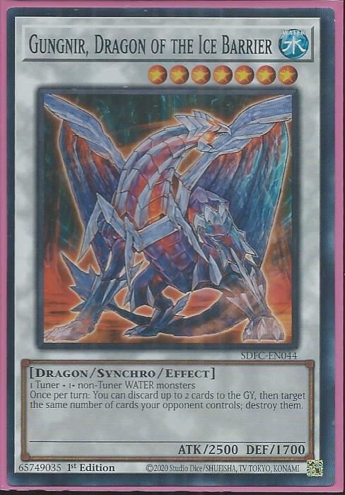 SDFC-EN044 Gungnir, Dragon of the Ice Barrier – Super Rare |