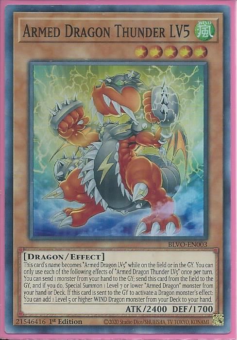 BLVO-EN003 Armed Dragon Thunder LV5 – Super Rare |