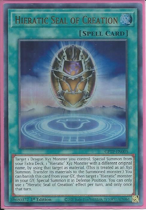 GFTP-EN005 Hieratic Seal of Creation – Ultra Rare