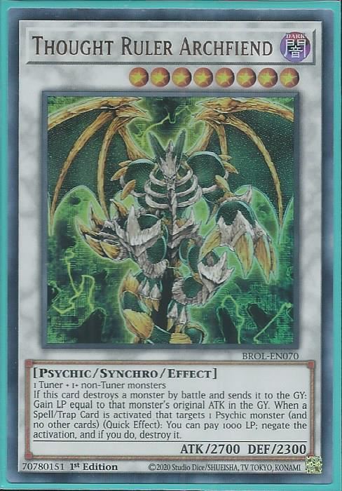 BROL-EN070 Thought Ruler Archfiend – Ultra Rare