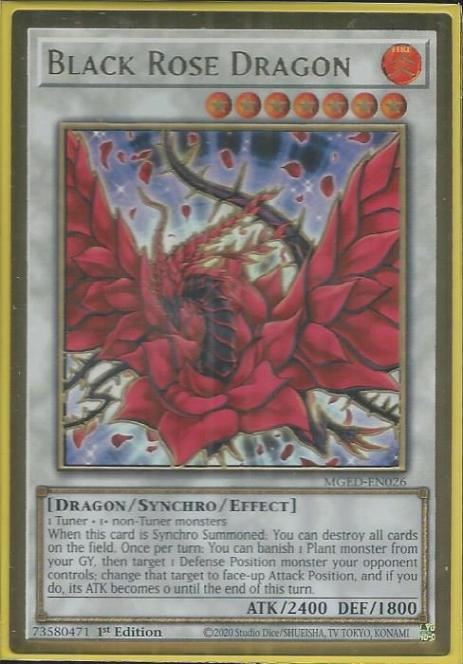 MGED-EN026 Black Rose Dragon (Art gốc) – Premium Gold Rare |