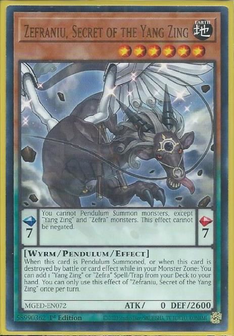 MGED-EN072 Zefraniu, Secret of the Yang Zing – Rare