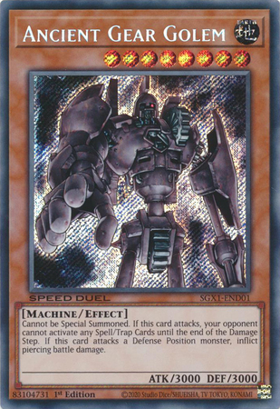 SGX1-END01 - Ancient Gear Golem - Secret Rare (Near mint)
