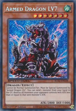SGX1-ENC08 - Armed Dragon LV7 - Secret Rare (Near mint)