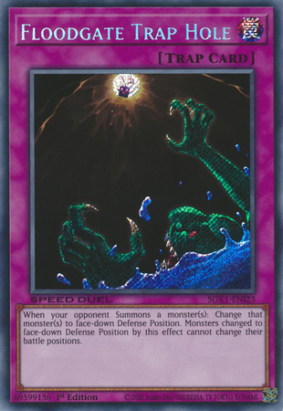 SGX1-ENI23 - Floodgate Trap Hole - Secret Rare (Near mint)