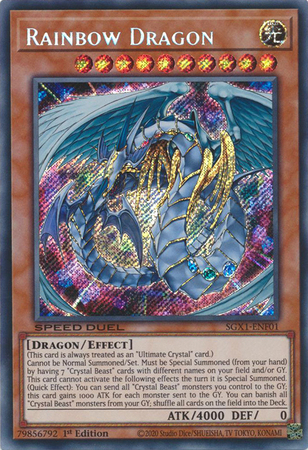 SGX1-ENF01 - Rainbow Dragon - Secret Rare (Near mint)
