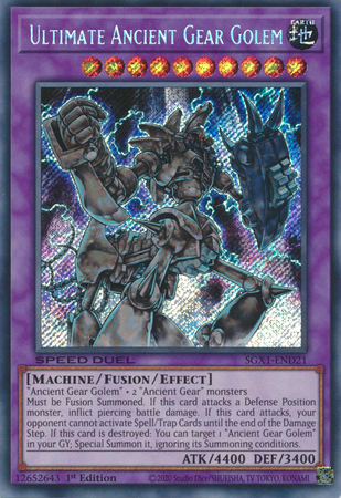 SGX1-END21 - Ultimate Ancient Gear Golem - Secret Rare (Near mint)
