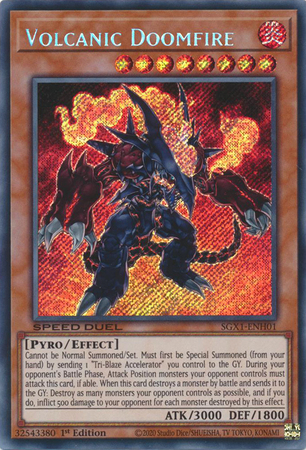SGX1-ENH01 - Volcanic Doomfire - Secret Rare (Near mint)