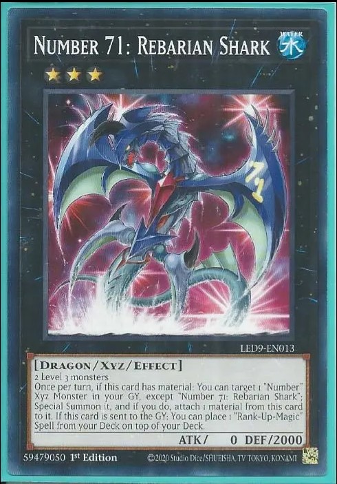 LED9-EN013 Number 71 Rebarian Shark – Common