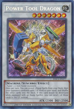 thientran HAC1-EN177 - Power Tool Dragon - Secret Rare (sealed)
