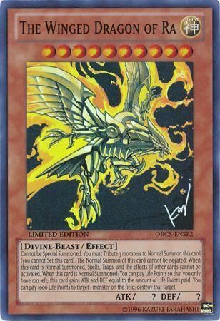 thientran ORCS-ENSE2 The Winged Dragon Of Ra - Super Rare - Phiên bản đầu tiên 2012 - Vị Thần Ai Cập - Played