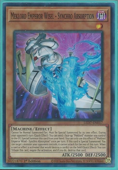 kaka LED7-EN017 Meklord Emperor Wisel – Synchro Absorption – Super Rare 1st Edition 1